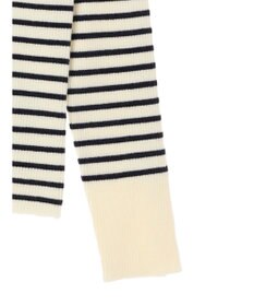 earth music&ecology ゴールド釦スリーブリブプルオーバー