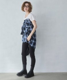 WEGO 【ユニセックス着用ITEM/SMLサイズ展開】オンブレチェックシャツ（LS）