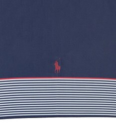MOONBAT 【WEB限定】POLO RALPH LAUREN)（ポロ ラルフローレン）ワンポイントポロポニー×裾ボーダー 折りたたみ傘