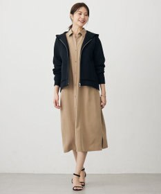 J.PRESS LADIES ダンボールジャージー ジップアップ パーカー