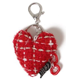 WEGO ツイードビッグハートキーホルダー
