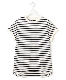 J.PRESS YORK STREET 【WOMEN】ボーダーキャップスリーブ Tシャツ