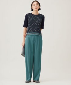 自由区 【アンサンブル対応・洗える】ポルカドットプリント プルオーバー