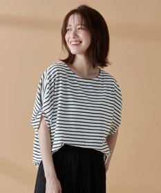 ANY L 【接触冷感/UVケア/シワになりにくい】ドルマンスリーブ Tブラウス