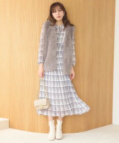 Feroux 【洗える】プリーツ ワンピース