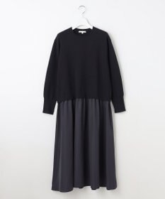 自由区 【カタログ掲載】ウールミラノ異素材 ワンピース