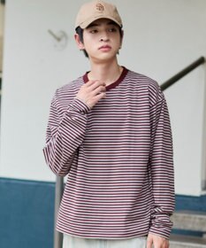 WEGO ワイドスリーブボーダーT（長袖）