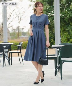 Tiaclasse 【おのののかさん着用】半袖&長袖選べる袖丈・タックフレアワンピース