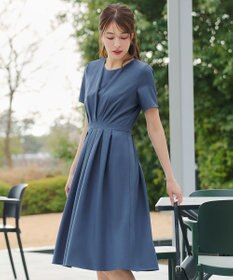 Tiaclasse 【おのののかさん着用】半袖&長袖選べる袖丈・タックフレアワンピース