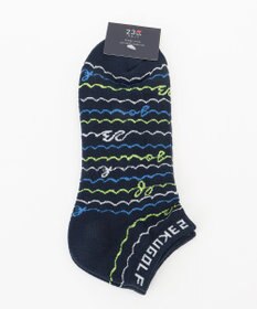 23区GOLF 【MEN】WAVEロゴボーダー アンクルソックス