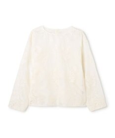 UNFILO L 【前後着用可能の2WAY仕様】ボタニカル エンブロイダリー ブラウス