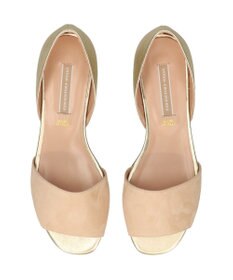 INTER-CHAUSSURES 【INTER-CHAUSSURES】異素材コンビオープントウパンプス