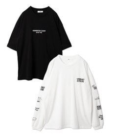 WEGO 【ユニセックス着用ITEM/2点SET】アクセ付きグラフィックアンサンブルT（LS）