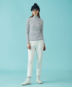 23区GOLF 【WOMEN】【吸湿発熱】グランサーモ ボーダー柄 モックネック カットソー