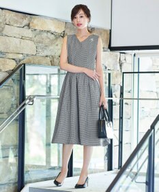 Tiaclasse 【洗える】ツイードタックワンピース