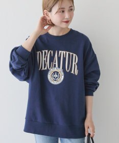 AMERICAN HOLIC カレッジロゴクラックプリント裏毛プルオーバー