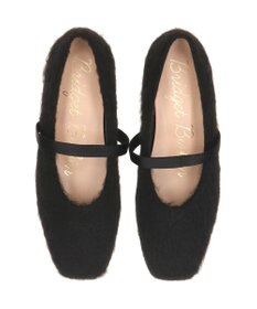 Bridget Birkin 【Bridget Birkin】エラスティックバンドもこもこスクエアバレエシューズ