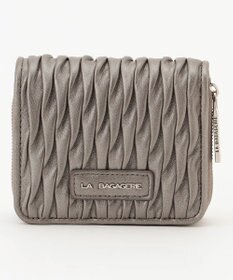 LA BAGAGERIE シープレザープリーツ加工二つ折り財布