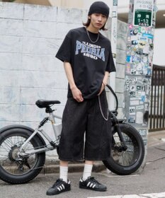WEGO 【機能T】接触冷感アクセ付きグラフィックT