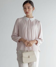 組曲 S 【WEB限定・2WAY】ジョーゼットシフォンレース襟 ブラウス