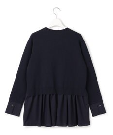 ICB レーヨンシルクストレッチブレンド ドッキングペプラムプルオーバー