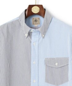 J.PRESS MEN 【クールマックス】クレイジーパターン サッカーシャツ/B.D.