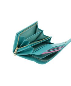 LANVIN en Bleu リュクサンブールカラー 二つ折り被せ財布