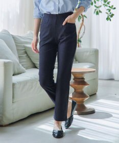 Tiaclasse L 【日本製】メランジプリント裏起毛スリムパンツ