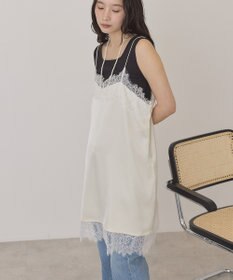 AMERICAN HOLIC レースサテンキャミワンピース