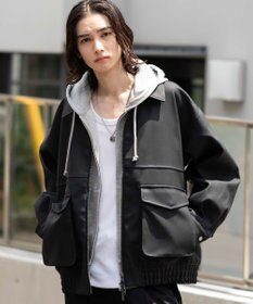 WEGO 【25年秋冬新作/ユニセックス着用ITEM/SMLサイズ展開】PUダブルZIPフライトブルゾン