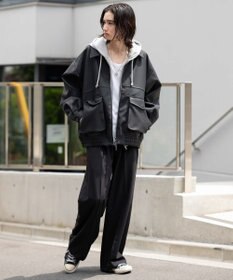 WEGO 【25年秋冬新作/ユニセックス着用ITEM/SMLサイズ展開】PUダブルZIPフライトブルゾン