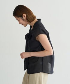 YECCA VECCA シアーボウタイブラウス