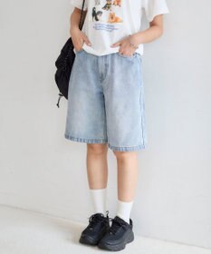 WEGO 【SMサイズ展開】ヴィンテージウォッシュデニムハーフパンツ