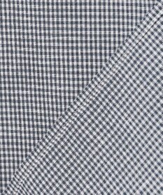 J.PRESS LADIES 【洗える】リネンminiチェック フロントピンタック シャツ