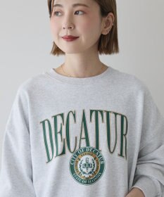 AMERICAN HOLIC カレッジロゴクラックプリント裏毛プルオーバー