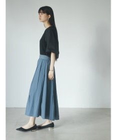 Green Parks armonia．袖布帛ニットプルオーバー