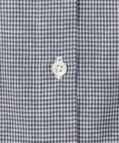 J.PRESS LADIES 【洗える】リネンminiチェック フロントピンタック シャツ