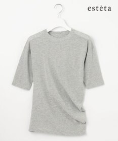 23区 【エステータ】シアーニット 5分袖ドレープ