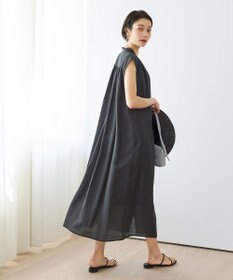 UNFILO ヴィンテージシアー ギャザーワンピース