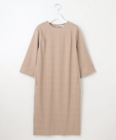 自由区 L 【洗える】ウィンドウペーンチェック ワンピース