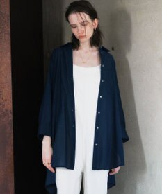 YECCA VECCA リブMIXシアーオーバーシャツ