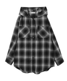 WEGO フードチェックBIGシャツ