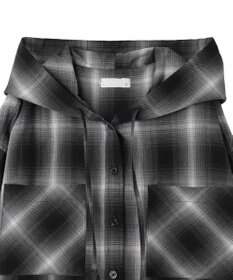 WEGO フードチェックBIGシャツ