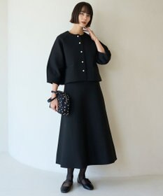 UNFILO L BEAUTY FORM KNIT パールボタン カーディガン