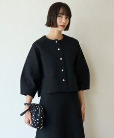 UNFILO L BEAUTY FORM KNIT パールボタン カーディガン