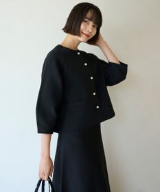 UNFILO L BEAUTY FORM KNIT パールボタン カーディガン