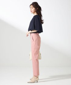 ANY SIS 【ストレッチ・接触冷感・撥水・UVカット・洗える】エアリーストレッチ テーパードパンツ