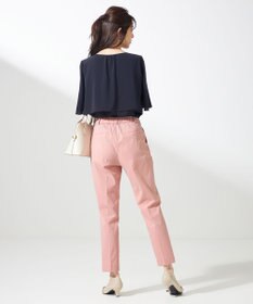 ANY SIS 【ストレッチ・接触冷感・撥水・UVカット・洗える】エアリーストレッチ テーパードパンツ