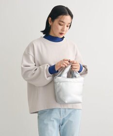 Green Parks 配色リブニットドッキング裏起毛プルオーバ