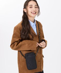 LeSportsac CHAIN MINI PHONE CRSBDY/オニキスチェーンキルト